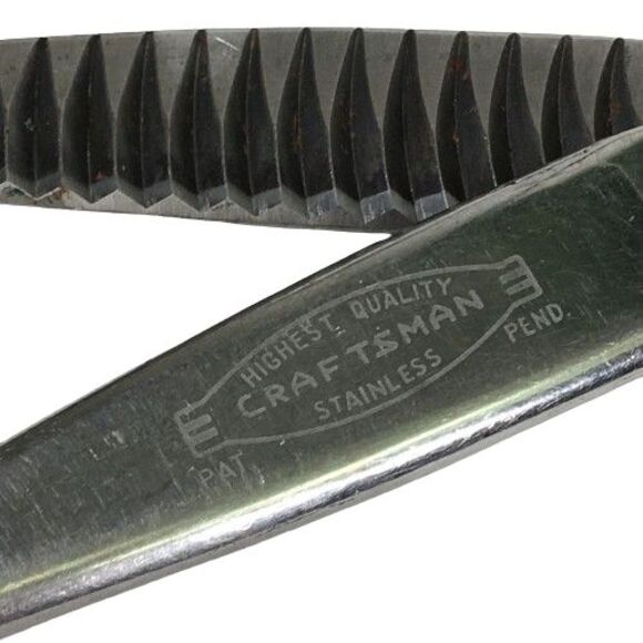 Vtg Craftsman Pinking Scissors Shears Zig Zag Sewing Paper Crafts Scrapbooking - Picture 3 of 11